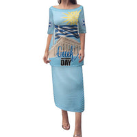 Greece Independence Day Family Matching Puletasi and Hawaiian Shirt 25th March Vergina Sun