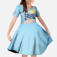 Greece Independence Day Family Matching Summer Maxi Dress and Hawaiian Shirt 25th March Vergina Sun