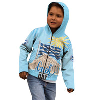 Greece Independence Day Kid Hoodie 25th March Vergina Sun