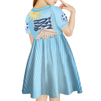 Greece Independence Day Kid Short Sleeve Dress 25th March Vergina Sun