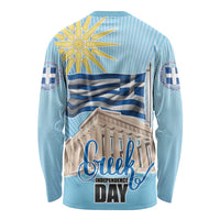 Greece Independence Day Long Sleeve Shirt 25th March Vergina Sun