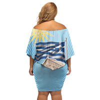 Greece Independence Day Off Shoulder Short Dress 25th March Vergina Sun
