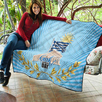 Greece Independence Day Quilt 25th March Vergina Sun
