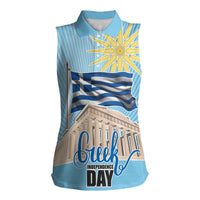 Greece Independence Day Women Sleeveless Polo Shirt 25th March Vergina Sun