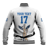 Custom Greece Football Champions Baseball Jacket Nike Goddess of Victory