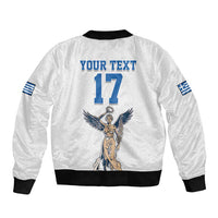 Custom Greece Football Champions Bomber Jacket Nike Goddess of Victory