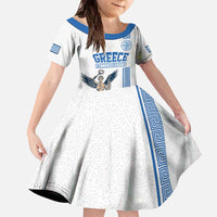 Custom Greece Football Champions Family Matching Off The Shoulder Long Sleeve Dress and Hawaiian Shirt Nike Goddess of Victory