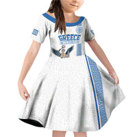 Custom Greece Football Champions Family Matching Off Shoulder Short Dress and Hawaiian Shirt Nike Goddess of Victory