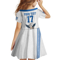 Custom Greece Football Champions Family Matching Off Shoulder Short Dress and Hawaiian Shirt Nike Goddess of Victory