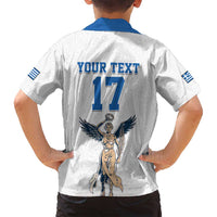 Custom Greece Football Champions Family Matching Puletasi and Hawaiian Shirt Nike Goddess of Victory