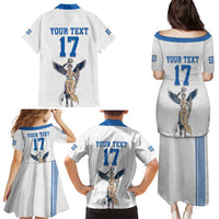 Custom Greece Football Champions Family Matching Puletasi and Hawaiian Shirt Nike Goddess of Victory