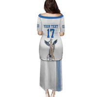 Custom Greece Football Champions Family Matching Puletasi and Hawaiian Shirt Nike Goddess of Victory