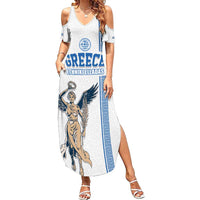 Custom Greece Football Champions Family Matching Summer Maxi Dress and Hawaiian Shirt Nike Goddess of Victory
