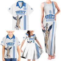 Custom Greece Football Champions Family Matching Tank Maxi Dress and Hawaiian Shirt Nike Goddess of Victory
