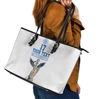 Custom Greece Football Champions Leather Tote Bag Nike Goddess of Victory