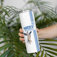 Custom Greece Football Champions Skinny Tumbler Nike Goddess of Victory