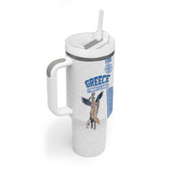 Custom Greece Football Champions Tumbler With Handle Nike Goddess of Victory