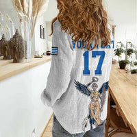 Custom Greece Football Champions Women Casual Shirt Nike Goddess of Victory