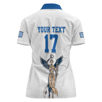 Custom Greece Football Champions Women Polo Shirt Nike Goddess of Victory