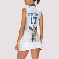 Custom Greece Football Champions Women Sleeveless Polo Shirt Nike Goddess of Victory