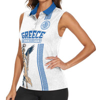 Custom Greece Football Champions Women Sleeveless Polo Shirt Nike Goddess of Victory