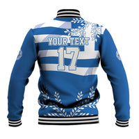 Custom Greece Basketball Baseball Jacket Sporty Style with Laurel