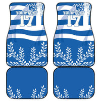 Custom Greece Basketball Car Mats Sporty Style with Laurel