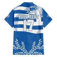 Custom Greece Basketball Family Matching Long Sleeve Bodycon Dress and Hawaiian Shirt Sporty Style with Laurel