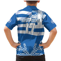 Custom Greece Basketball Family Matching Mermaid Dress and Hawaiian Shirt Sporty Style with Laurel