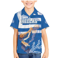 Custom Greece Basketball Family Matching Mermaid Dress and Hawaiian Shirt Sporty Style with Laurel