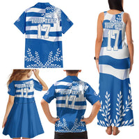 Custom Greece Basketball Family Matching Tank Maxi Dress and Hawaiian Shirt Sporty Style with Laurel