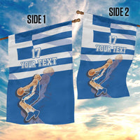 Custom Greece Basketball Garden Flag Sporty Style with Laurel