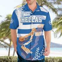 Custom Greece Basketball Hawaiian Shirt Sporty Style with Laurel