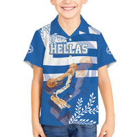 Custom Greece Basketball Hawaiian Shirt Sporty Style with Laurel