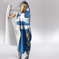 Custom Greece Basketball Hooded Blanket Sporty Style with Laurel