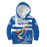 Custom Greece Basketball Kid Hoodie Sporty Style with Laurel