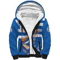 Custom Greece Basketball Sherpa Hoodie Sporty Style with Laurel