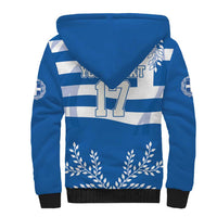 Custom Greece Basketball Sherpa Hoodie Sporty Style with Laurel
