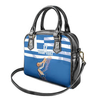 Custom Greece Basketball Shoulder Handbag Sporty Style with Laurel