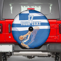 Custom Greece Basketball Spare Tire Cover Sporty Style with Laurel