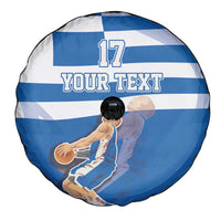 Custom Greece Basketball Spare Tire Cover Sporty Style with Laurel