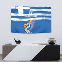 Custom Greece Basketball Tapestry Sporty Style with Laurel