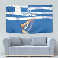 Custom Greece Basketball Tapestry Sporty Style with Laurel