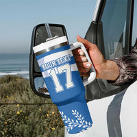 Custom Greece Basketball Tumbler With Handle Sporty Style with Laurel