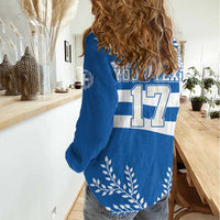 Custom Greece Basketball Women Casual Shirt Sporty Style with Laurel