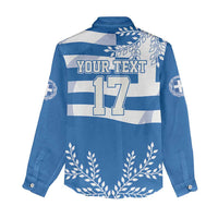 Custom Greece Basketball Women Casual Shirt Sporty Style with Laurel