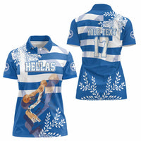 Custom Greece Basketball Women Polo Shirt Sporty Style with Laurel