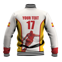 Custom Espana Basketball Spain Baseball Jacket Baloncesto Come on La Roja White Style