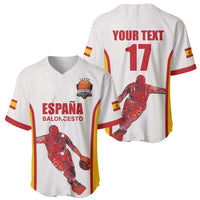 Custom Espana Basketball Spain Baseball Jersey Baloncesto Come on La Roja White Style
