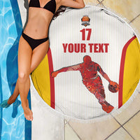 Custom Espana Basketball Spain Beach Blanket Baloncesto Come on La Roja White Style